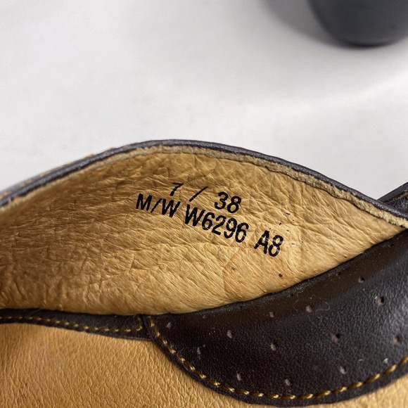 Born Concepts Sz 7 Womens Dark brown Leather Wedge Slip On Sandals - Picture 8 of 10